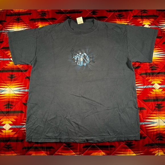 Vintage 90s Delta Pro Weight Phish Gray T Shirt Size Large Band Tee Music Tour